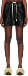 Nanushka Black Maurine Vegan Leather Shorts