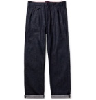 The Workers Club - Pleated Selvedge Denim Jeans - Blue