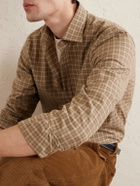 Purdey - Checked Cotton Shirt - Neutrals