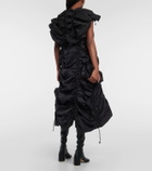 Junya Watanabe Ruched ripstop midi dress