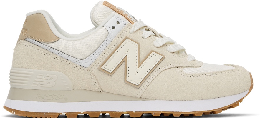 New Balance Beige & Off-White Sneakers New Balance