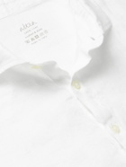 ALTEA - Tyler Linen Half-Placket Shirt - White - S