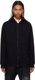 Yohji Yamamoto Black Distressed Hoodie