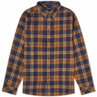 KAVU Men's Big Joe Overshirt in Blue Amber