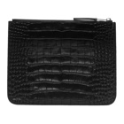 Neil Barrett Black Alligator Embossed Pouch