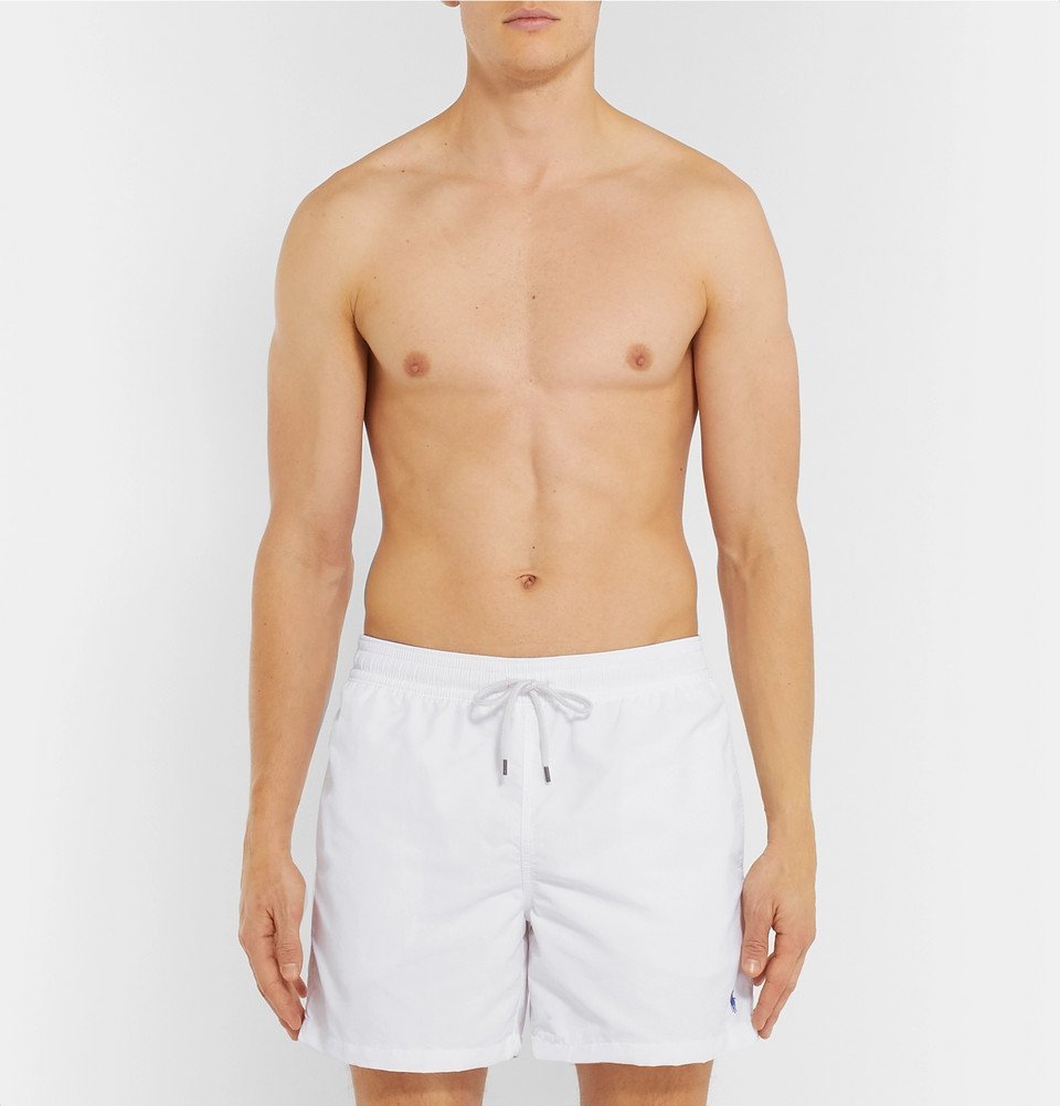 Plain white swimshort for mens