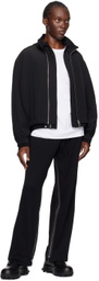Helmut Lang Black Zip Bomber Jacket