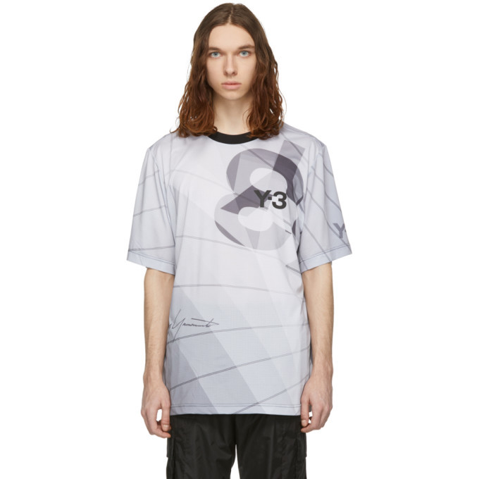 Photo: Y-3 White AOP Football T-Shirt