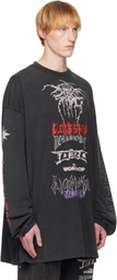 032c Black Telepresence Oversized Longsleeve T-shirt