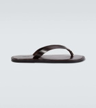 Auralee Leather thong sandals