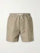 Brunello Cucinelli - Straight-Leg Mid-Length Printed Shell Swim Shorts - Green