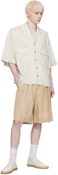 King & Tuckfield Taupe Wide Leg Shorts