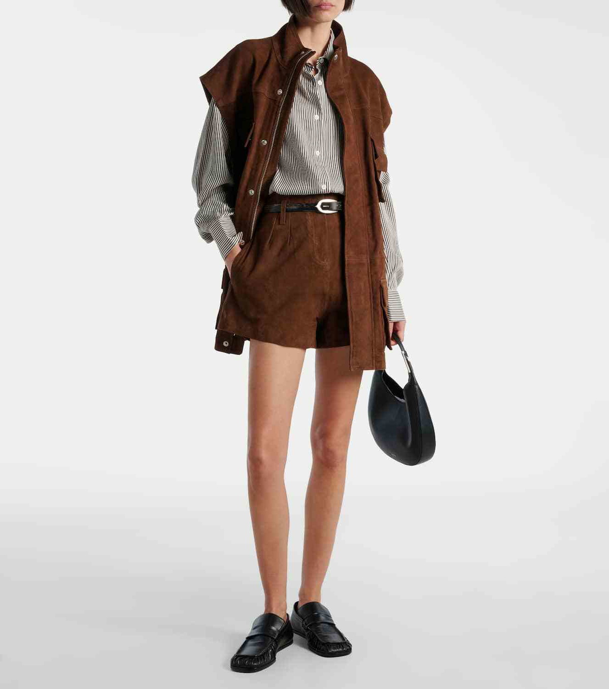The Frankie Shop Lise suede shorts