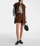 The Frankie Shop Lise suede shorts