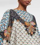 Etro Printed silk cape