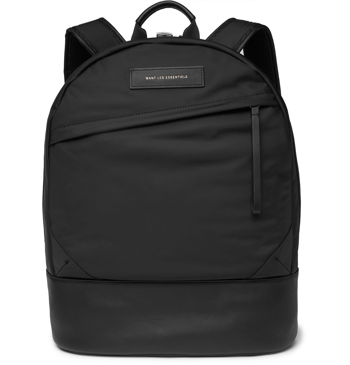 Photo: WANT LES ESSENTIELS - Kastrup Leather-Trimmed Shell Backpack - Black