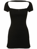 COURREGES Hyperbole Rib Knit Viscose Mini Dress