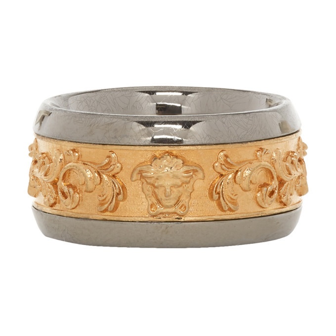 Photo: Versace Gold and Silver Brocade Ring