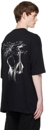 Ann Demeulemeester Black Dieter Sketchbook High Comfort T-Shirt