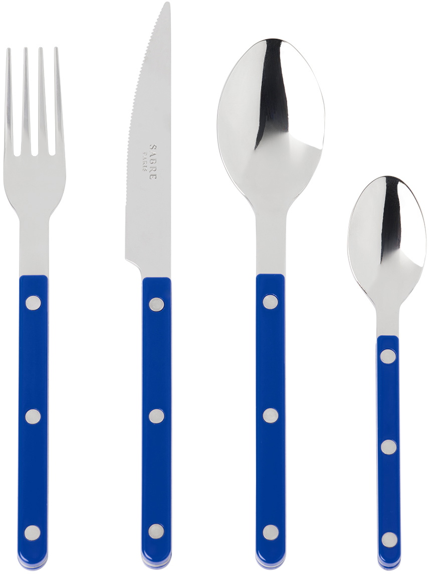 Sabre Navy Bistrot Brilliant Flatware Set, 24 pcs