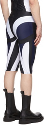 Mugler Black & White Bike Shorts