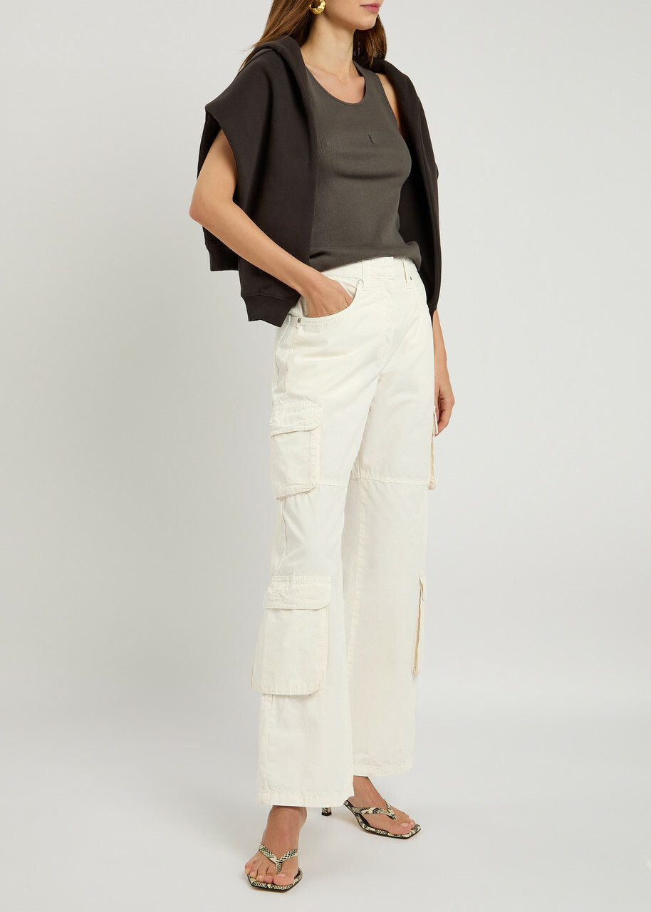Represent Fender Straight-leg Cargo Jeans Cream