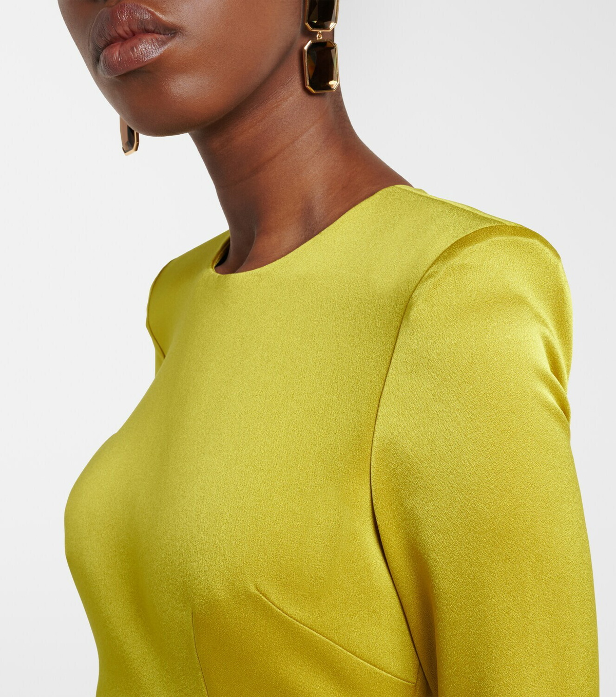 Alex Perry Draped sash satin crêpe gown