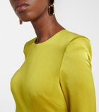 Alex Perry Draped sash satin crêpe gown
