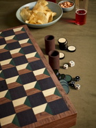 L'Objet Brown Matis Wood Backgammon Set