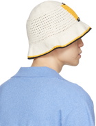 Casablanca Off-White & Yellow Crochet Bucket Hat