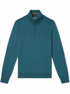 Paul Smith - Merino Wool Half-Zip Sweater - Blue