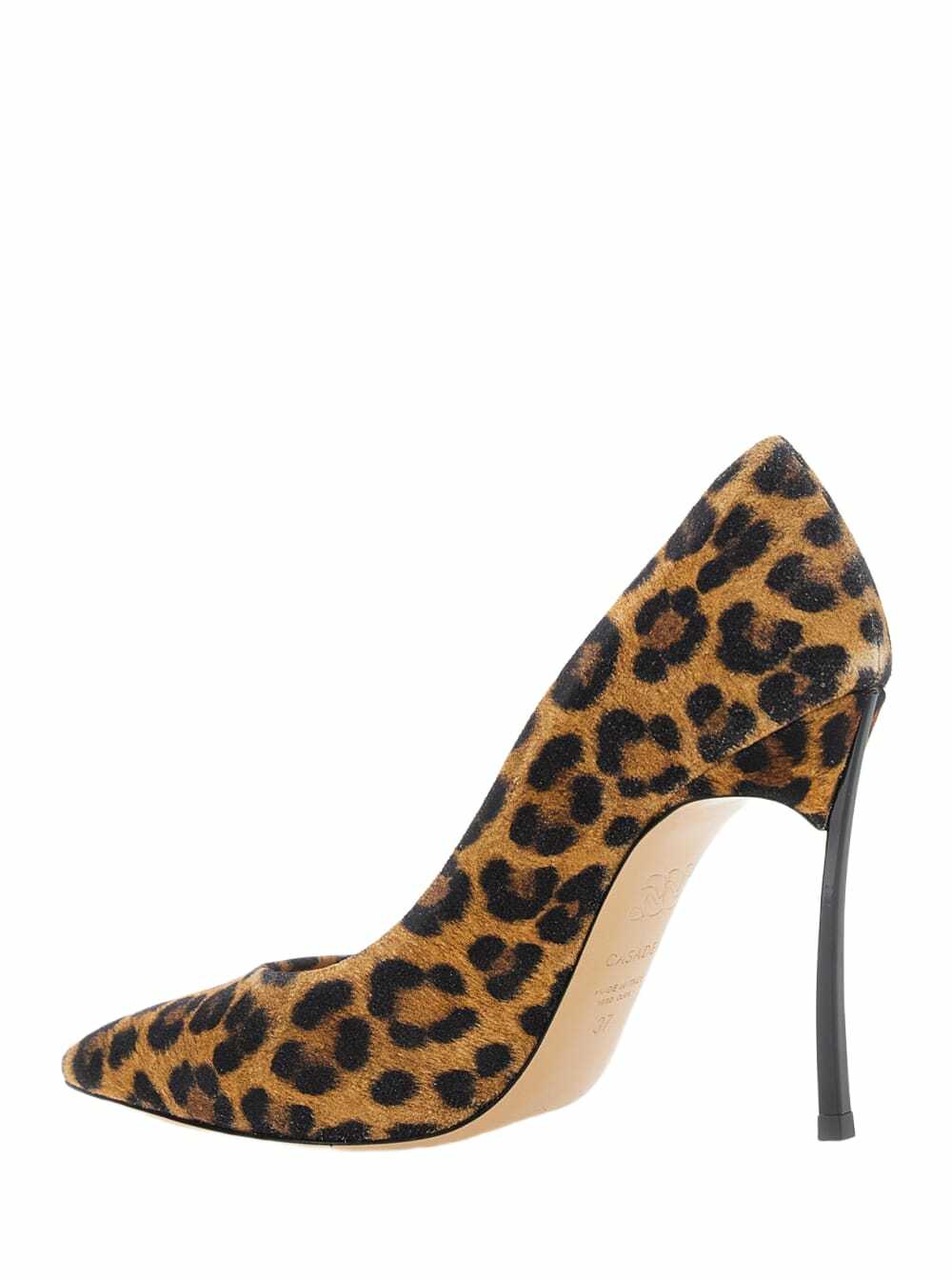 Casadei malesia Brown Pumps With High Stiletto Heel And Leopard Motif In Suede Woman