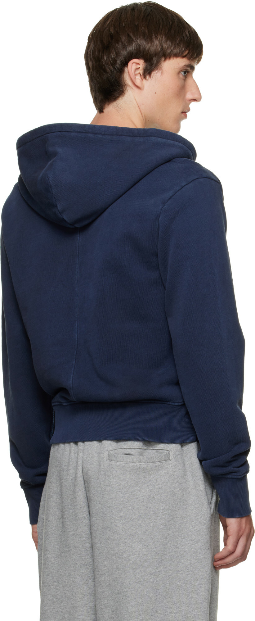 Entire Studios Navy Slim Zip Up Hoodie