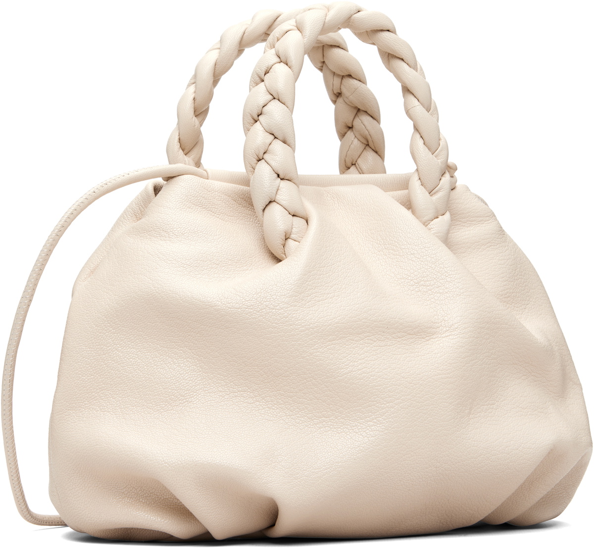 HEREU Off-White Bombon M Supple Shiny Bag