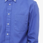 Gitman Vintage Men's Button Down Overdyed Oxford Shirt - END. Excl in Periwinkle