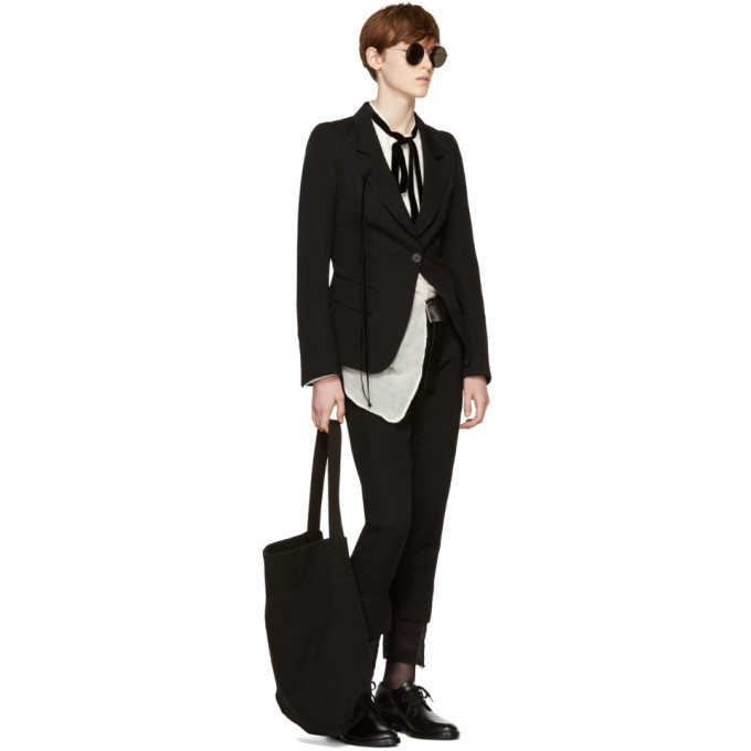 Ann Demeulemeester Black Layered Hem Trousers Ann Demeulemeester Ann Demeulemeester Black Layered Hem Trousers Ann Demeulemeester