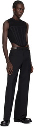 Dion Lee Black Rib Corset Tank Top
