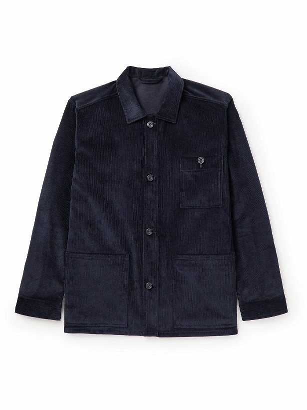 Photo: Anderson & Sheppard - No. 2 Cotton-Corduroy Shirt Jacket - Blue