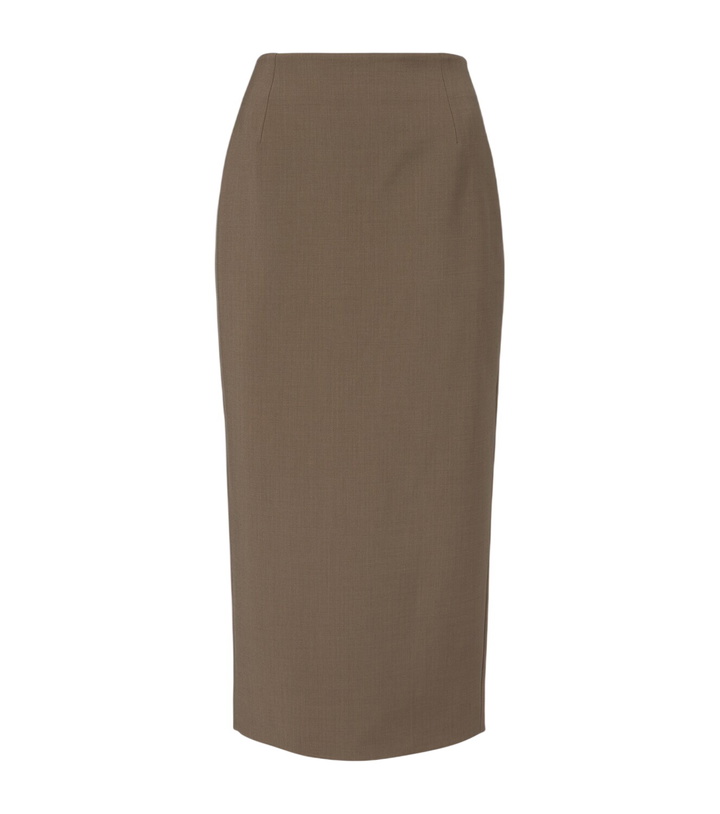 Photo: Mugler Wool-blend pencil skirt