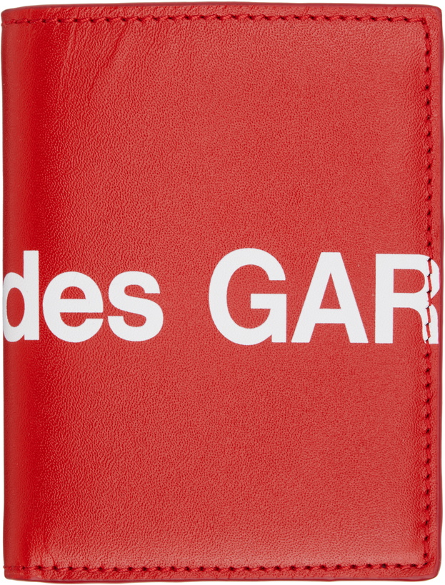 Photo: COMME des GARÇONS WALLETS Red Huge Logo Group Wallet