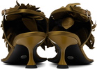 Proenza Schouler Khaki Tee Thong Flower Heeled Sandals