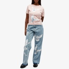 3.Paradis Women's Freedom Doves Cropped T-Shirt in Pink
