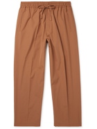 UMIT BENAN B - Julian Cotton and Silk-Blend Drawstring Trousers - Brown - IT 46
