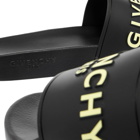 Givenchy Men's Logo Slide in Black/Yellow