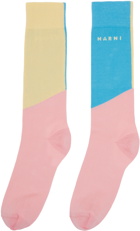 Marni Multicolor Color Block Socks