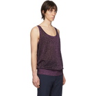 Dries Van Noten Purple Jarret Metallic Tank Top