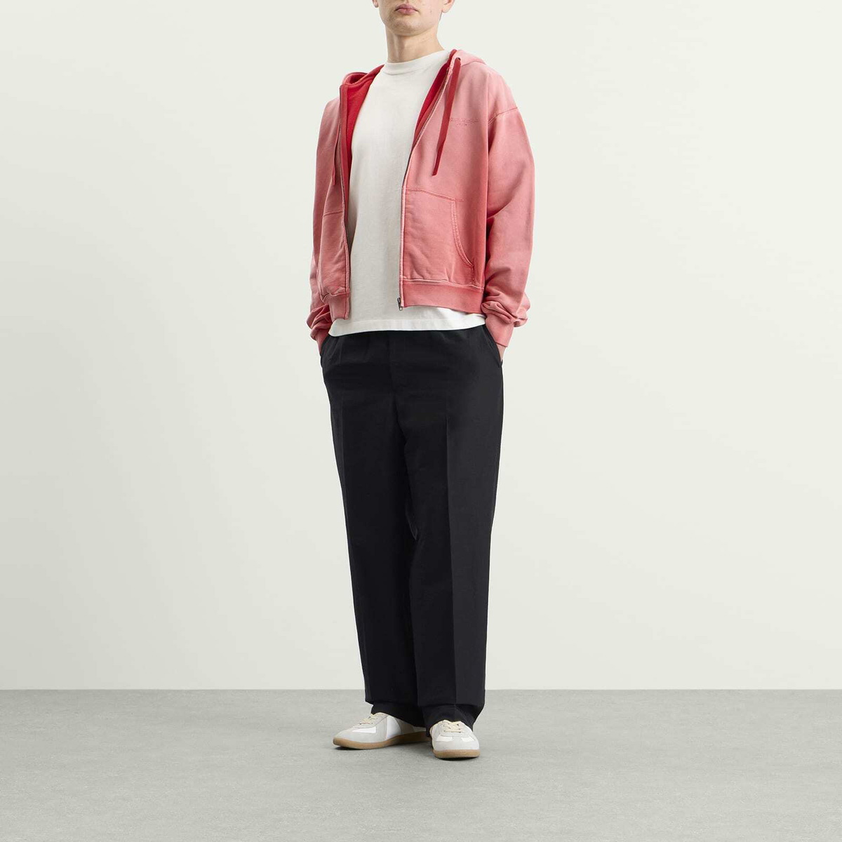 Maison Margiela Men's Drawstring Trousers in Dark Blue