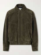 SAINT LAURENT - Suede Blouson Jacket - Green