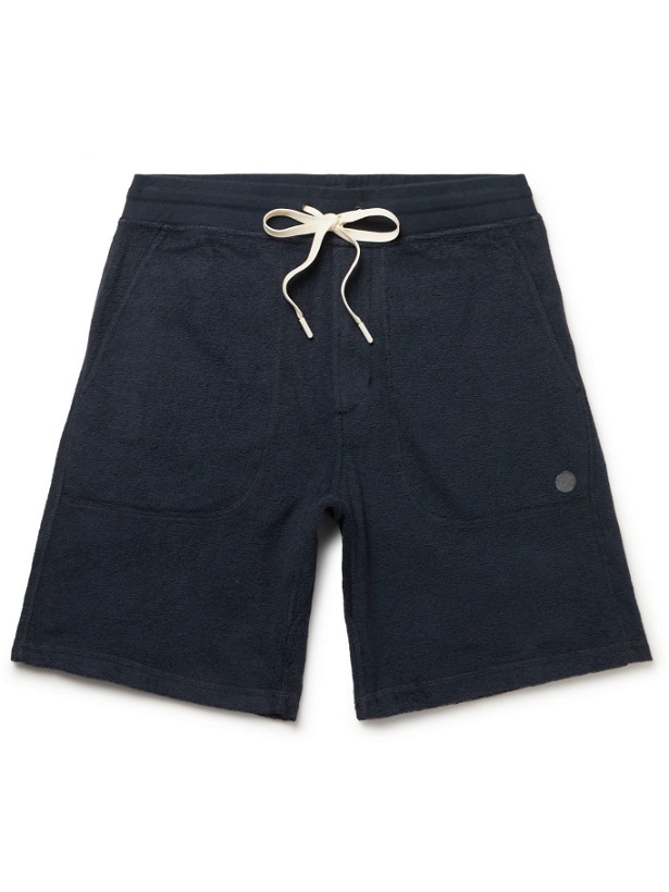 Photo: OUTERKNOWN - Hightide Organic Cotton-Blend Terry Drawstring Shorts - Blue