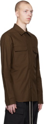 Rick Owens Brown Work Shirt